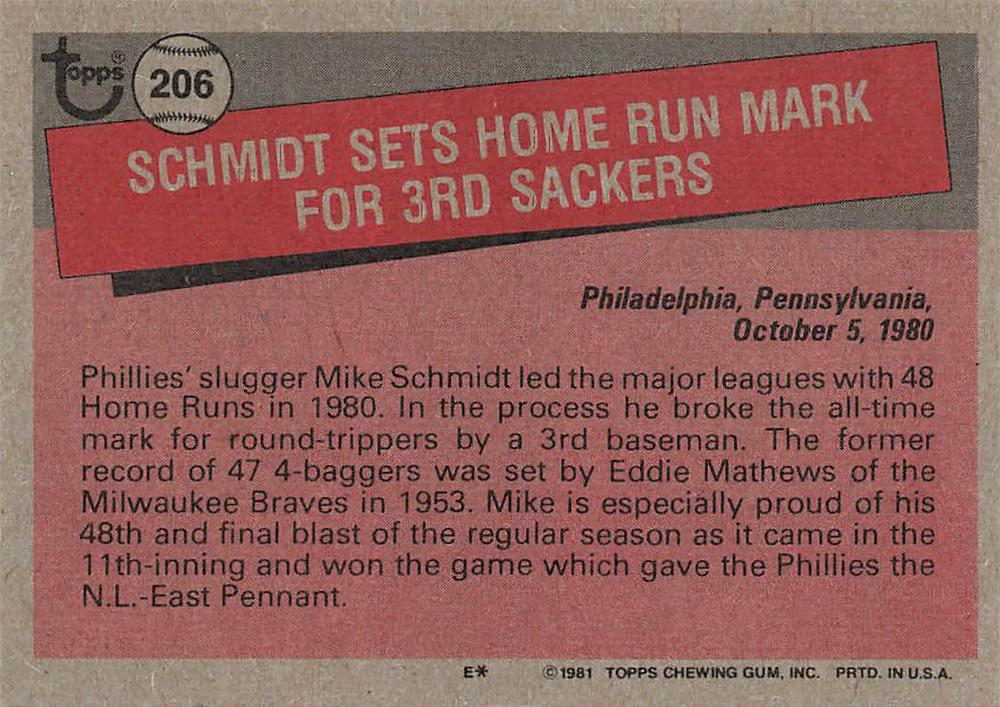 Mike Schmidt  baseball card collectible - Main Image 2