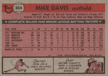 Mike Davis  baseball card collectible - Main Image 2