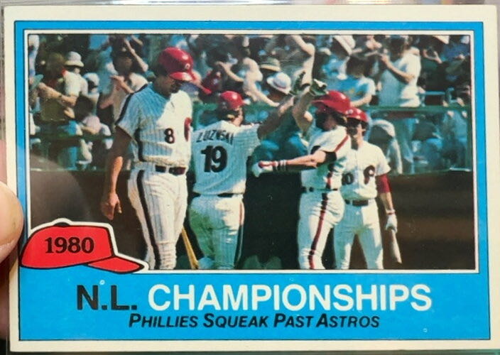 1980 N.L. Championships  baseball card collectible - Main Image 3