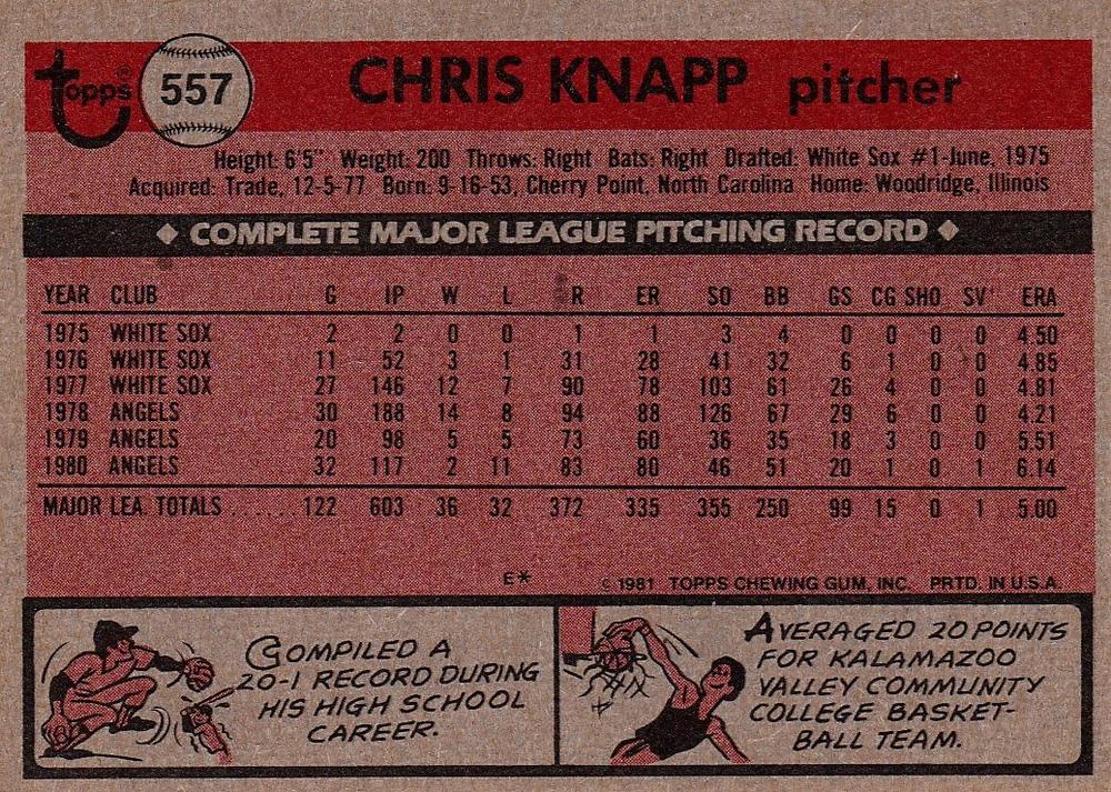 Chris Knapp  baseball card collectible - Main Image 2