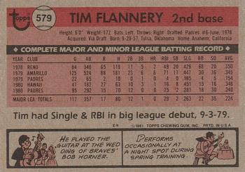 Tim Flannery  baseball card collectible - Main Image 2