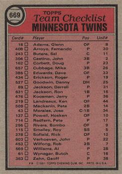 Minnesota Twins / John Goryl  baseball card collectible - Main Image 2