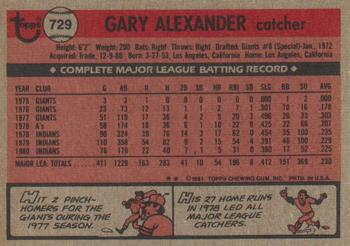 Gary Alexander  baseball card collectible - Main Image 2