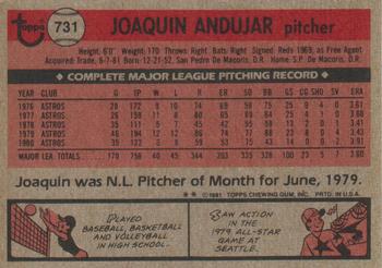 Joaquin Andujar  baseball card collectible - Main Image 2