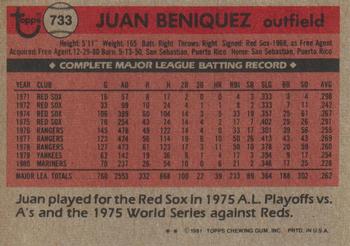 Juan Beniquez  baseball card collectible - Main Image 2