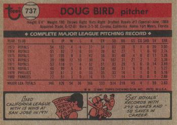 Doug Bird  baseball card collectible - Main Image 2