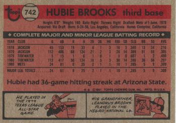 Hubie Brooks  baseball card collectible - Main Image 2