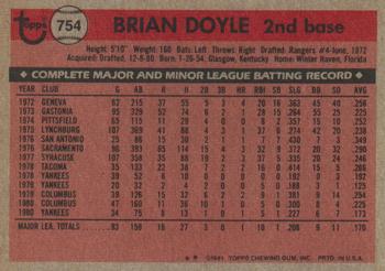 Brian Doyle  baseball card collectible - Main Image 2