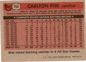 Carlton Fisk  baseball card collectible - Main Image 2