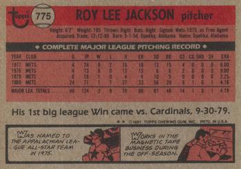 Roy Lee Jackson  baseball card collectible - Main Image 2
