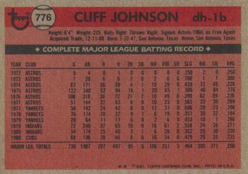Cliff Johnson  baseball card collectible - Main Image 2