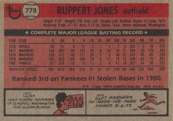 Ruppert Jones  baseball card collectible - Main Image 2