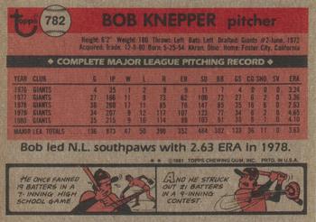 Bob Knepper  baseball card collectible - Main Image 2