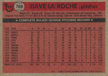 Dave LaRoche  baseball card collectible - Main Image 2