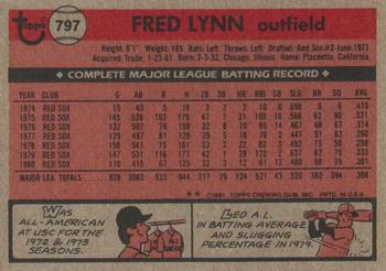 Fred Lynn  baseball card collectible - Main Image 2