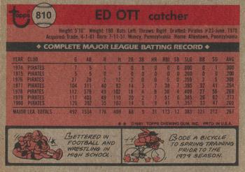 Ed Ott  baseball card collectible - Main Image 2