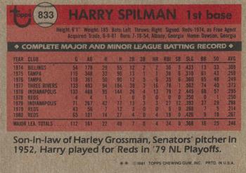 Harry Spilman  baseball card collectible - Main Image 2