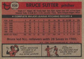 Bruce Sutter  baseball card collectible - Main Image 2