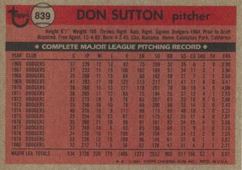 Don Sutton  baseball card collectible - Main Image 2