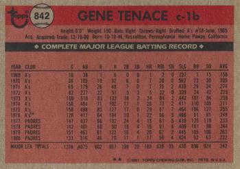 Gene Tenace  baseball card collectible - Main Image 2
