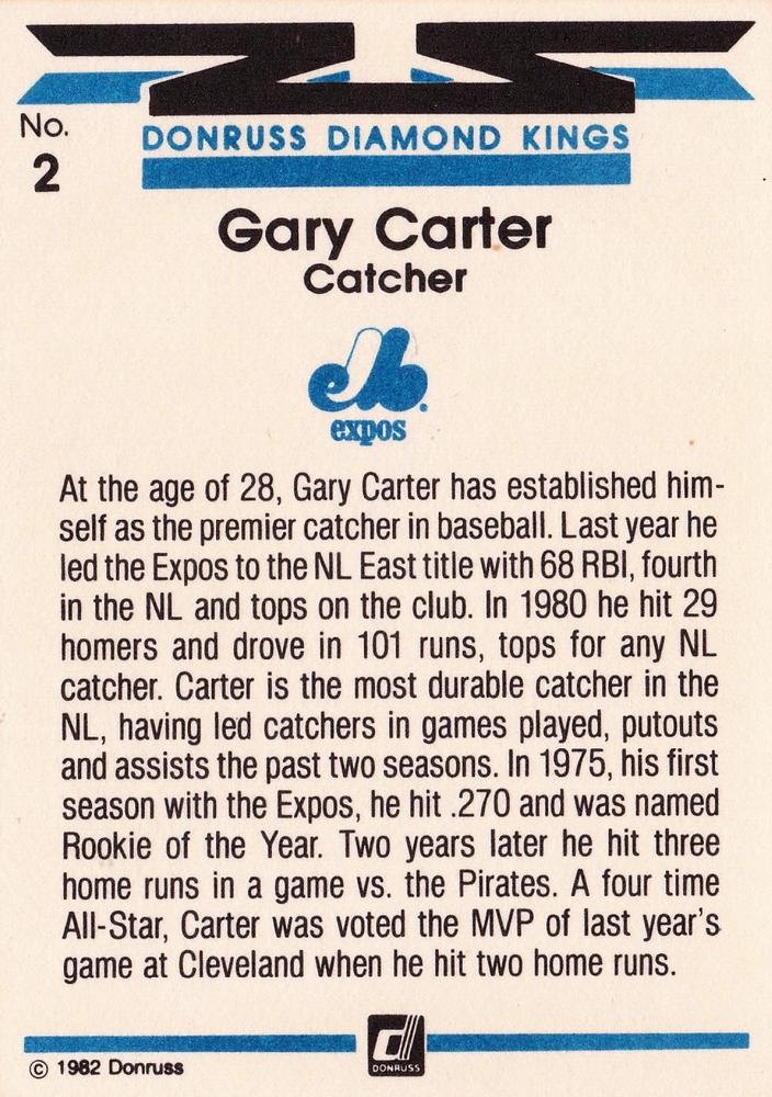 Gary Carter  baseball card collectible - Main Image 2