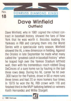 Dave Winfield  baseball card collectible - Main Image 2