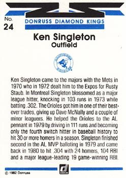 Ken Singleton  baseball card collectible - Main Image 2