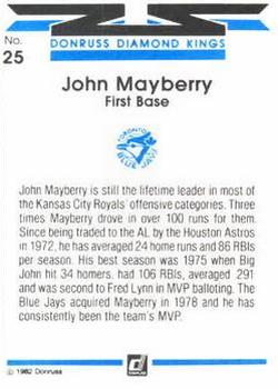 John Mayberry  baseball card collectible - Main Image 2