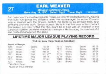 Earl Weaver  baseball card collectible - Main Image 2