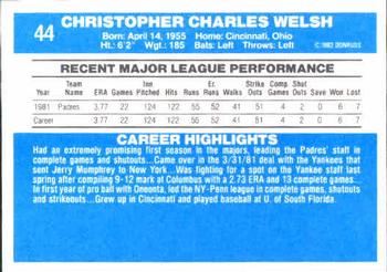 Chris Welsh  baseball card collectible - Main Image 2