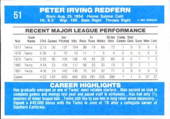 Pete Redfern  baseball card collectible - Main Image 2