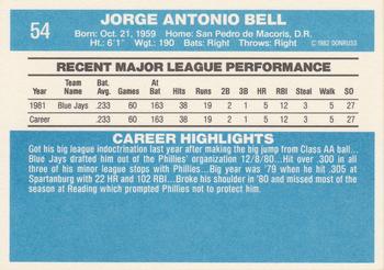 Jorge Bell  baseball card collectible - Main Image 2