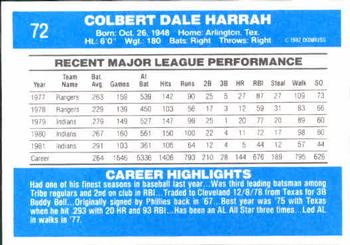 Toby Harrah  baseball card collectible - Main Image 2