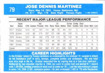 Dennis Martinez  baseball card collectible - Main Image 2
