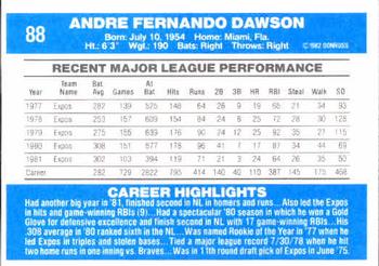 Andre Dawson  baseball card collectible - Main Image 2