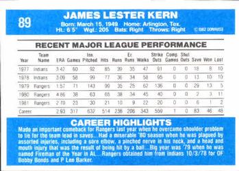 Jim Kern  baseball card collectible - Main Image 2