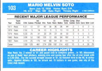 Mario Soto  baseball card collectible - Main Image 2