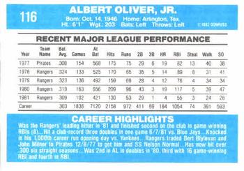 Al Oliver  baseball card collectible - Main Image 2