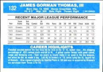 Gorman Thomas  baseball card collectible - Main Image 2