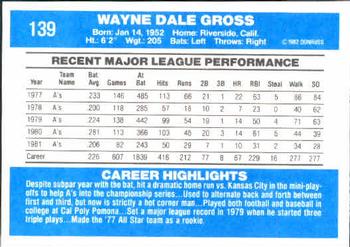 Wayne Gross  baseball card collectible - Main Image 2