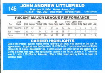 John Littlefield  baseball card collectible - Main Image 2