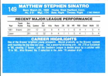 Matt Sinatro  baseball card collectible - Main Image 2