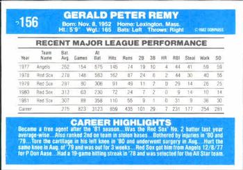 Jerry Remy  baseball card collectible - Main Image 2