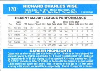 Rick Wise  baseball card collectible - Main Image 2