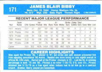 Jim Bibby  baseball card collectible - Main Image 2