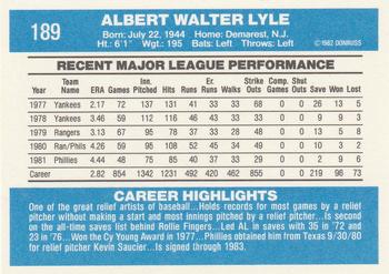 Sparky Lyle  baseball card collectible - Main Image 2