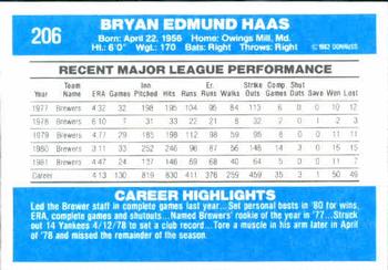 Moose Haas  baseball card collectible - Main Image 2