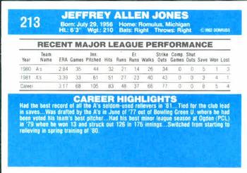 Jeff Jones  baseball card collectible - Main Image 2