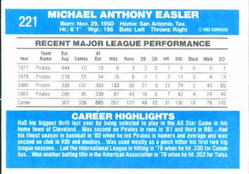 Mike Easler  baseball card collectible - Main Image 2