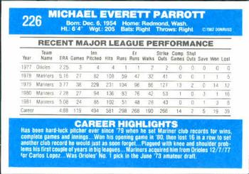 Mike Parrott  baseball card collectible - Main Image 2